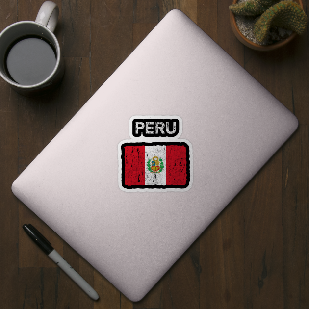 Vintage Peru Flag - Peruvian Flag by vladocar